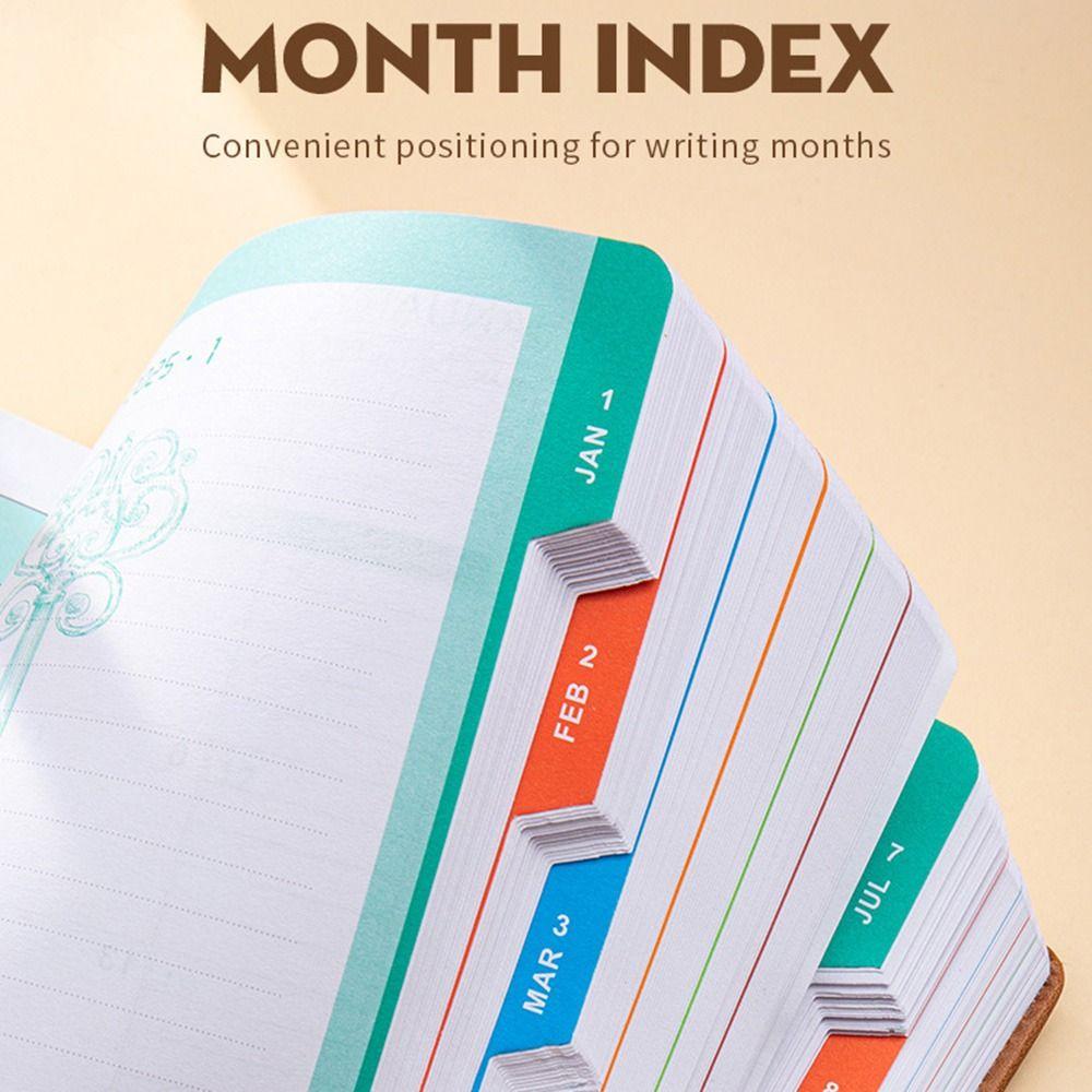 English 2026 Schedule Planner Notepad 12 Months Bookmark 365 Days Efficiency Notebook Thick Paper Wear-resistant