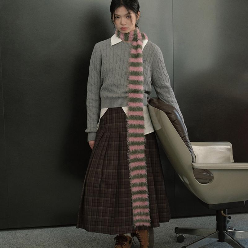 Knit Scarf for Women Long Skinny Belt Necktie Neck Scarf Girls Photo Props Long Neckerchief Skinny Scarf Necktie