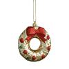 Christmas Tree Decoration Shimmering ABS Tree Hanging Ornament for Door Mantels Wreath Winter Holiday Party Decoration