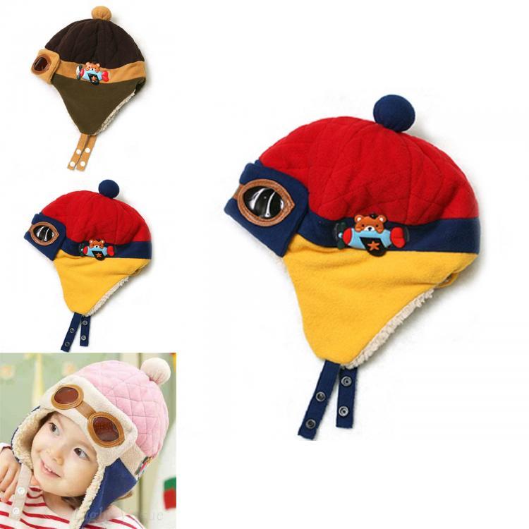 Fashionable Childrens Aviator Hat Earflap Design Winter Warmth Protection