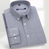 Men's Solid Oxford Easy-Care Long Sleeve Casual Shirt