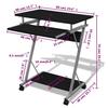 Computer desk computer cart PC table office desk laptop trolley black