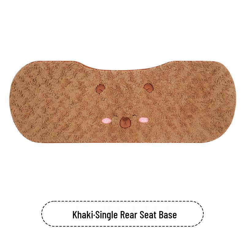 Cartoon Cute Capybara Winter Plush Car Seat Cushion for Cadillac CT5, Aoge XT4, XT5