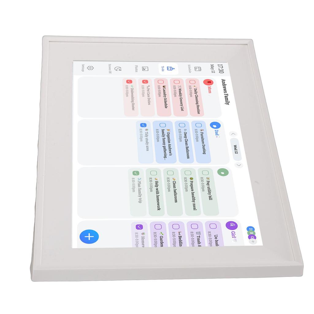 Smart Digital Calendar 10.1 Inch LCD Touch Screen Interactive Smart Family Planner Chore Chart for Home