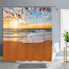 1Pc Green Tropical Plants Shower Curtains For Bathroom Polyester Seaworld Shower Curtain Printing Curtain Beach Shower Curtains