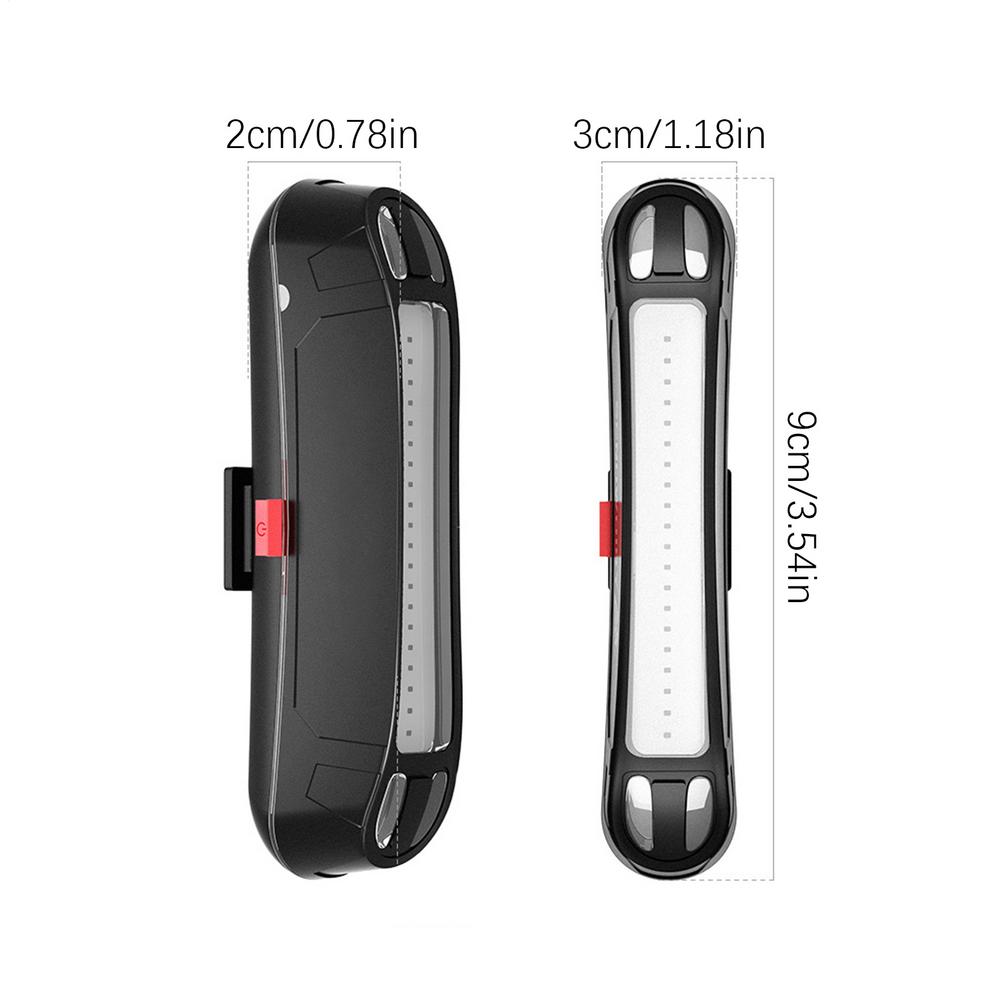 

Rechargeable Bicycle Back Tail Rear Light MTBs Safety Warning night Cycling Lantern Bicycle Accessories Waterproof Bike Lamp чорний