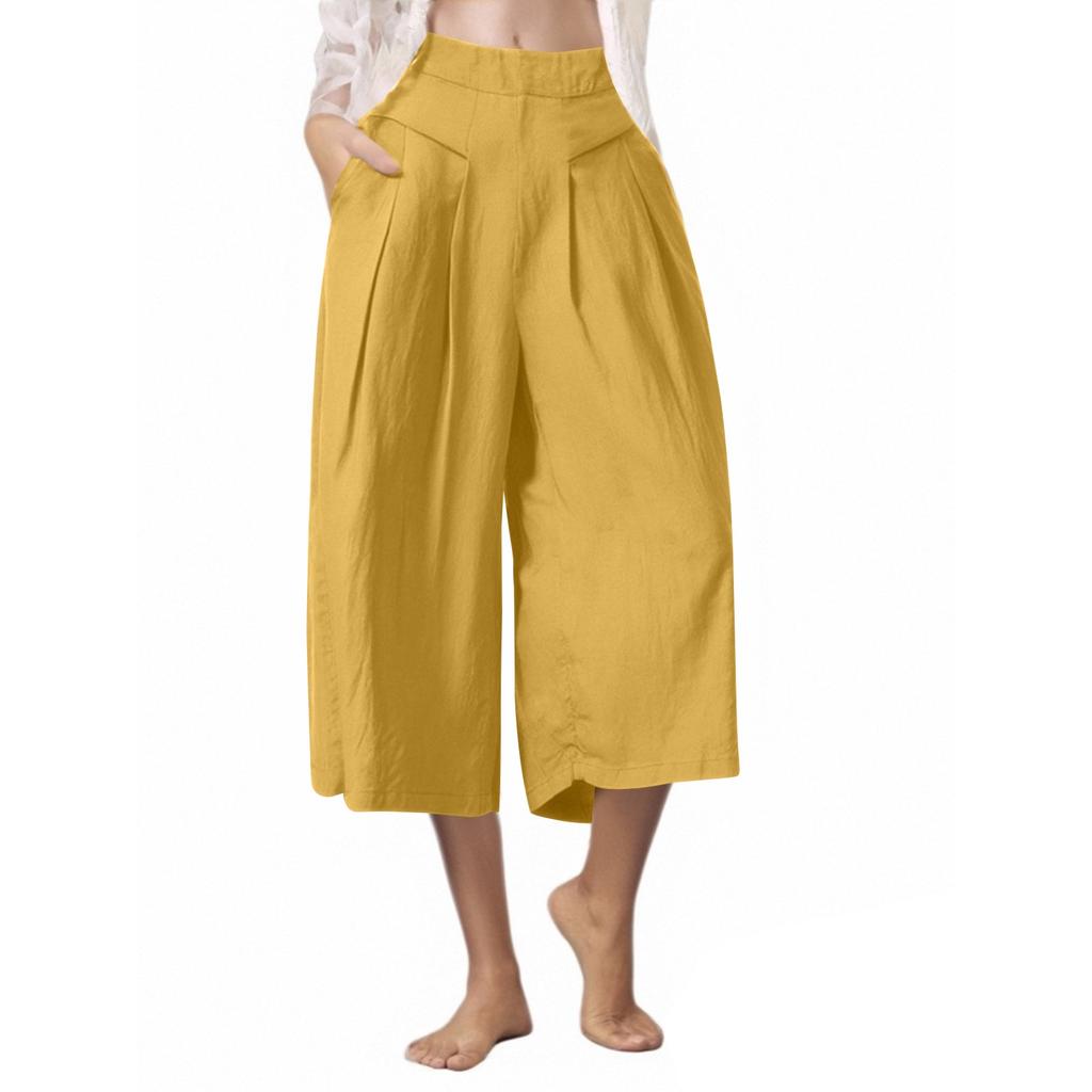 Fashion Women High-waisted Loose Summer Thin Slim Large Size Casual Straight Pants