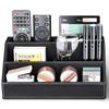 KINGFOM PU Leather Storage Storage Pen Pencil Desk Remote Control Desktop Storage for Remote and Small Stylish for Home and Office Box, Case, Holder,