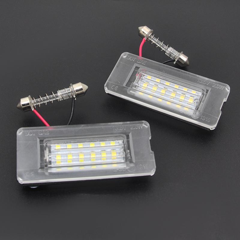 2Pcs Canbus LED Car Number License Plate Light Lamp For BMW E53 X5 1999-2003 E83 X3 2003-2006 Mini Cooper R56 R57 R58 R59