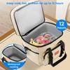 23L Multifunctional Double Layers Tote Cooler Lunch Bags Large Capacity Travel Picnic Lunch Box for Family Outdoor Activities