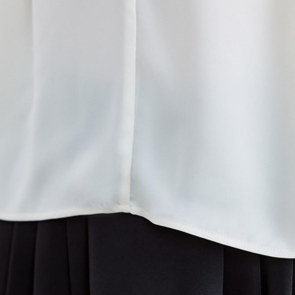GMXIA Women's Summer White Short Sleeve Shirt Pressure Pleated Vintage Plate Button Chiffon Blouse Top