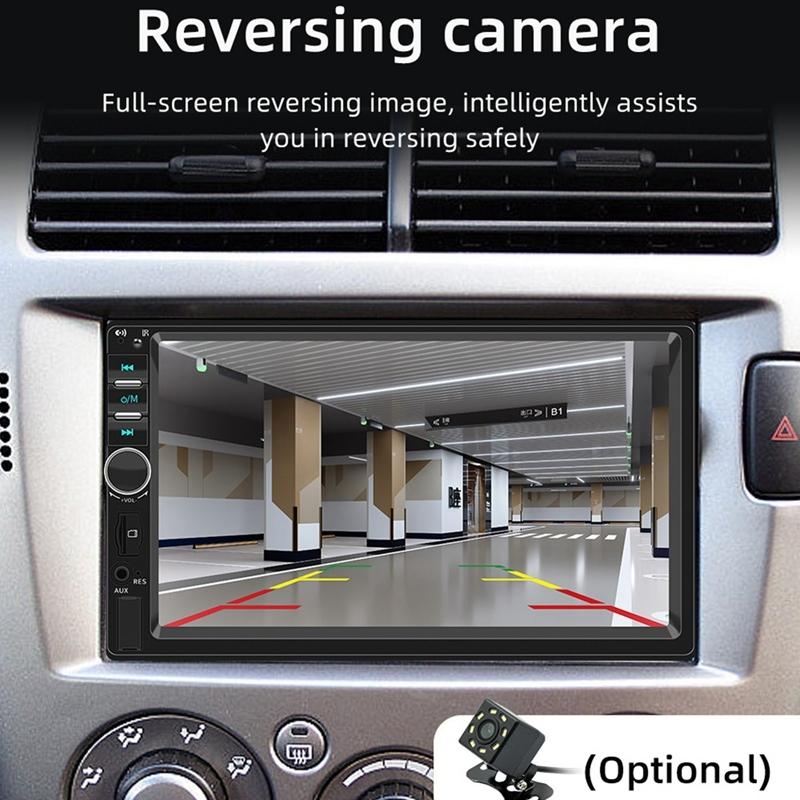 Car Radio 7Inch HD Touch Screen Autoradio Carplay Android Auto Bluetooth Stereo Multimedia Player FM Power Aux Input, Durable