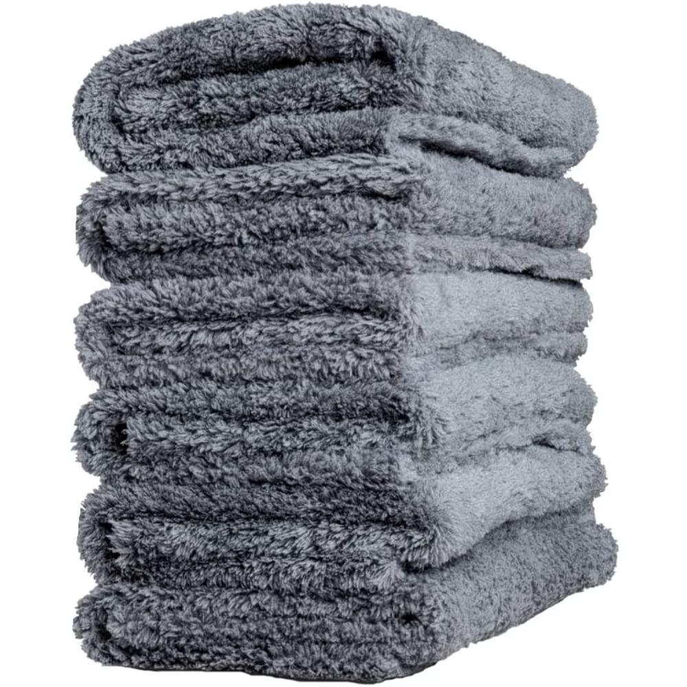 1/2/3/6Pcs 16Inch X 16Inch 400Gsm Edgeless Microfiber Car Towels Ultra Soft Auto Detailing Wash Drying Polishing Cloth