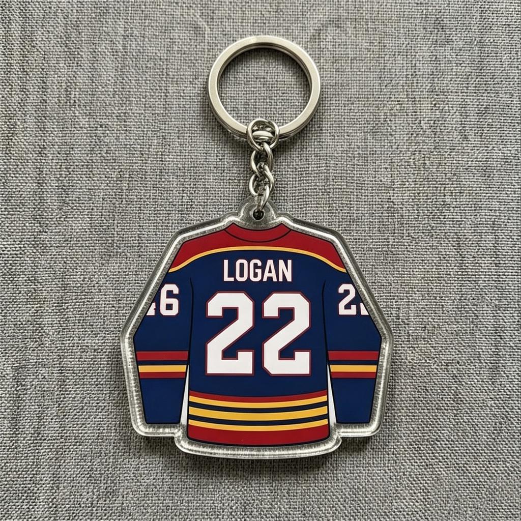 Metal Jersey Keychain with Number and Name Design Durable Chain and Ring for Keys Bag Accessories Collectible Souvenir