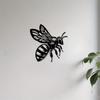 1pc Bold Bee Metal Wall Art Iron Statue Mural for New Year Easter, Weather Resistant for Patio Wall Garden Fence, Charming Outdoor Bee Decor