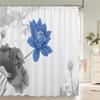 Asian Shower Curtain Traditional Chinese Pine Trees And Crane Flying Landscape Art Fabric Bathroom Decor Bath Curtains Set Hooks