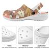 Printed EVA Travel Clogs Women Men Water Friendly Flexible Slip On Travel Use Beach Garden Daily Walking Beach Sandals Comfort Fit