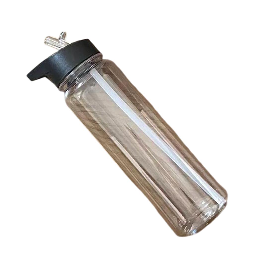 700ml Large Capacity Sports Drink Bottles Clear Plastic Sports Bottles Portable Water Cup with Handle and Straw