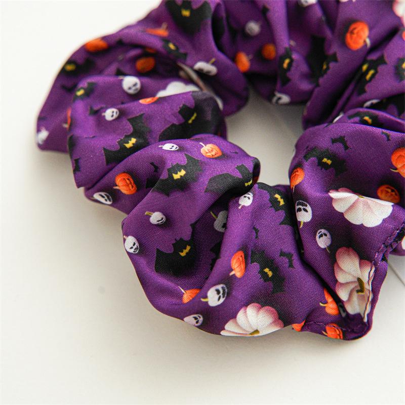 Țesătură de Halloween Bandă lată încrucișată Moda desene animate Elastic Bucla de păr Scrunchie Bentita de păr Femeie Imprimare Accesorii pentru păr Articole pentru cap