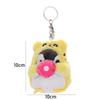 Design PP Cotton Donut Plush Key Chain Korean Style Key Buckle Penguin  Pendant Women Key Holder