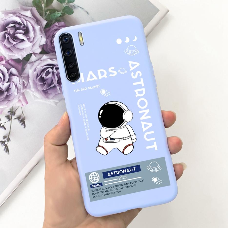 Für Oppo A91 Hülle Oppo Reno3 CPH2043 Niedliche Astronauten Cartoon Hülle Weiche TPU Handyhülle Für Oppo F15 Reno 3 OppoA91 Fundas Bumper