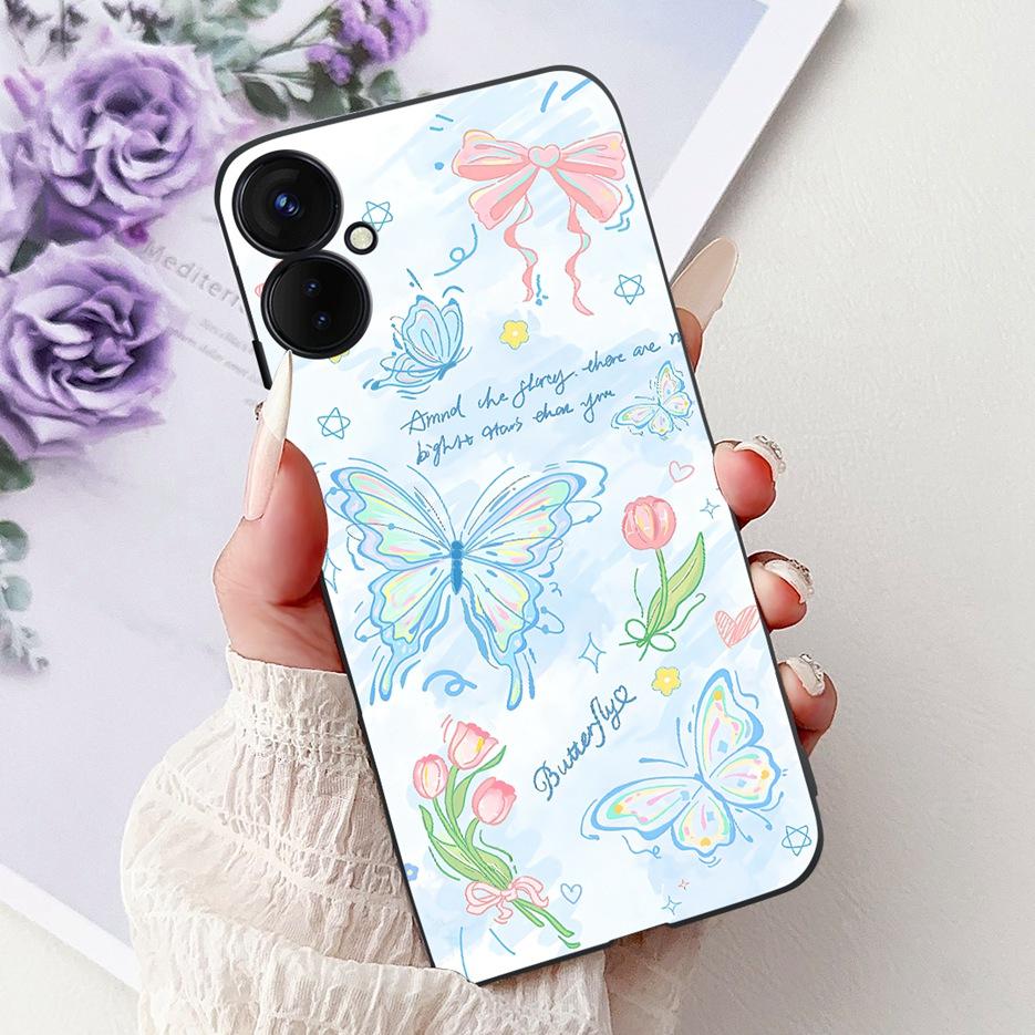 For Tecno Spark 9 Pro Case Spark9 Pro KH7n New Luxury Painted Cover Soft Silicone Phone Case For Tecno Spark 9T Spark9T KH6 Bags