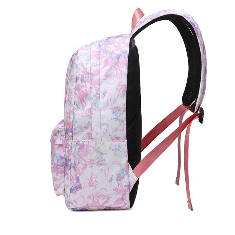 2023 Ny motetrykt skolesekk med stor kapasitet Graffiti studentryggsekk kvinner tredelt bokveske med Bento-pose Blyantveske