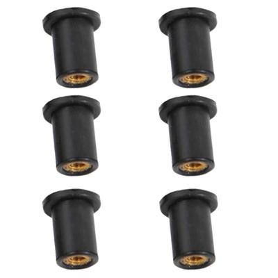 M5 Rubber WellNut 5mm Metric Motorcycle Windscreen Well Nut Wellnuts Brass NUTS 50 Pcs