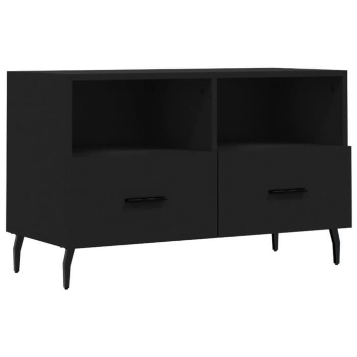 VidaXL TV Stand Black 80x36x50 Cm Engineered Wood 828989
