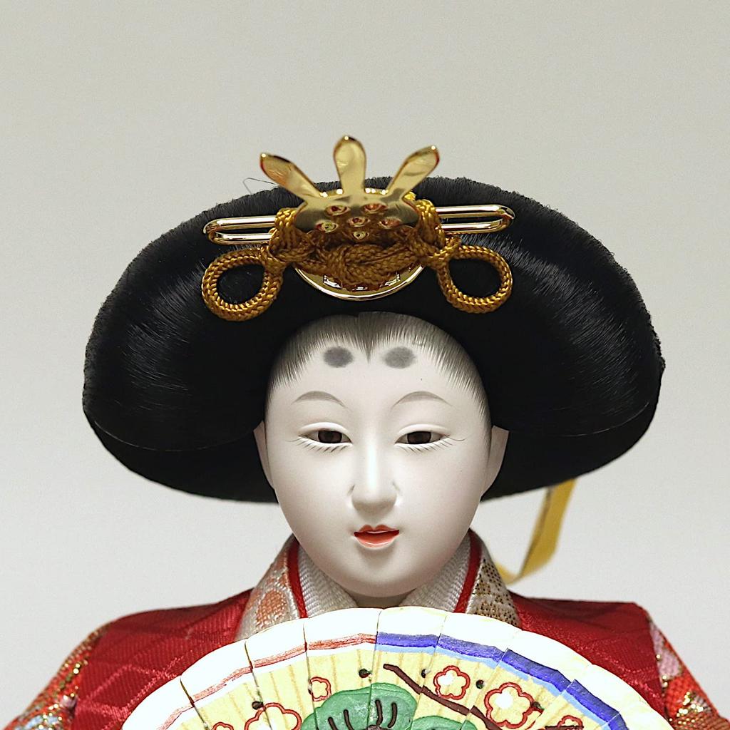 Hina Doll Hina Doll Imperial Prince Sango Case Decoration Keyaki Paint Glass Case Ball Pattern Back Width X Depth X Height 38cm 56.2 28.8 04-3-20