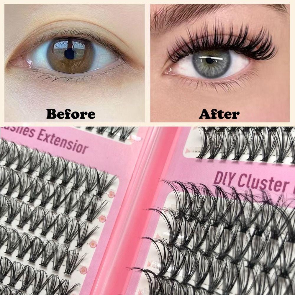Thick Long Faux Cils Natural Look DIY Lashes Book New 3D Volume Eyelashes Eye Makeup