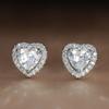 High-End S925 Sterling Silver Needle Earrings Slightly Inlaid With Zircon Fashion Love Stud Earrings, Small Fresh Women'S Earrings.