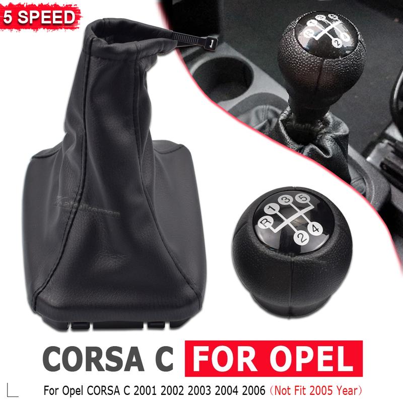 5 Speeds Gear Shifter Knob Stick Head Lever Handle Replacement For Vauxhall Opel Corsa C 2001 2002 2003 2004 2006