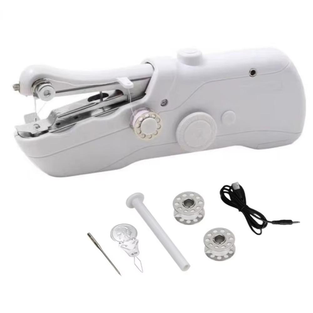 

Cordless Handheld Sewing Machine Mini Size Thread Machine Electric Sewing Kit Household Use білий