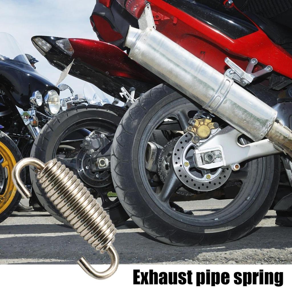 Motorcycle, Exhaust Pipe Spring, Stainless Steel Muffler Spring, Heat Resistant 272°F (1,200°C), Universal Use,