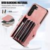 Long Lanyard Zipper Wallet Leather Cards Solt Case for Samsung Galaxy S25 Ultra S24 S23 S22 S21 FE A55 A35 A15 Crossbody Cover
