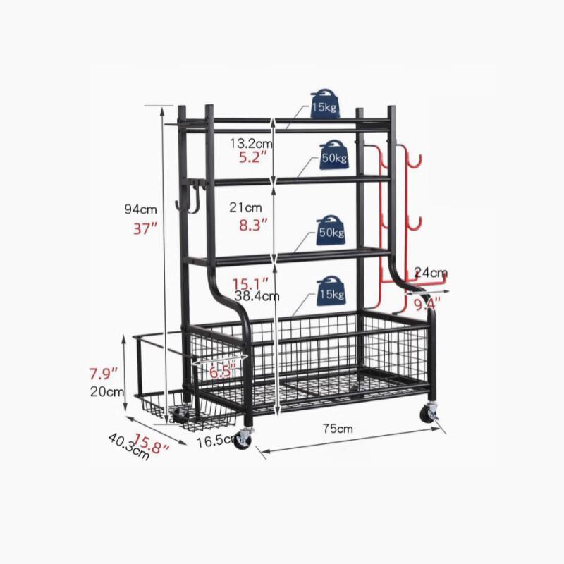 

Danle Multi-functional Slim Rolling Storage Cart