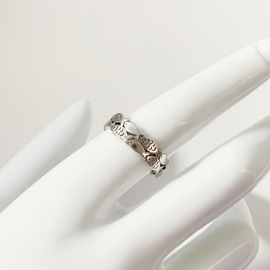 Retro Double-Layer Fish School Unisex Fashion Ring
