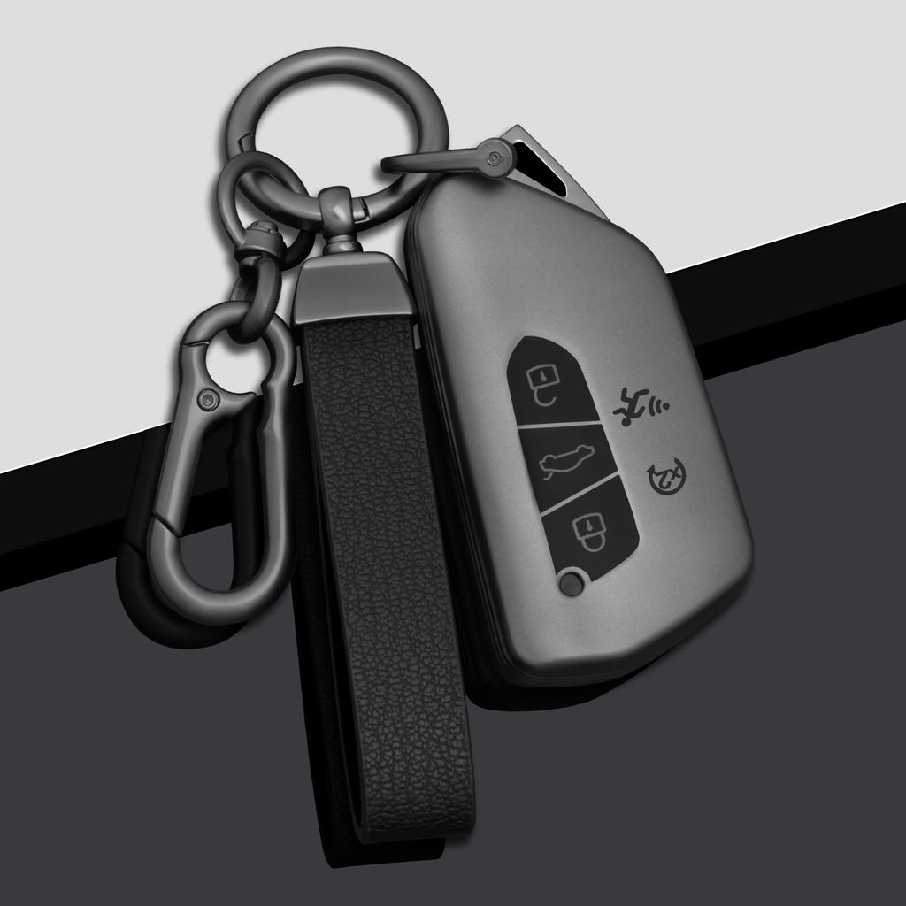Car Key Case Cover For - Vw Atlas Cross Sport 5 Buttons Car Smart Key Fob Ring Chain Cover Case Accessories