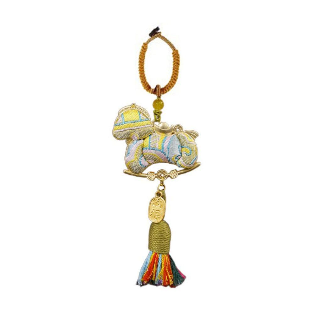 

Chinese Style Horse Year Pendant Tassel Songjin Horse Hanging Ornaments New Year Pendant Gifts світло-синій колір