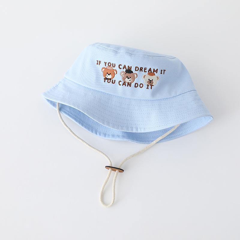 Kids' Cartoon Cute Bucket Hat - Spring/Autumn Sun Protection for Boys & Girls, Korean Style