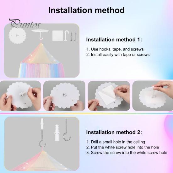 Sleep Protection Net Single Door Mosquito Bed Canopy Rainbow Color Design Mesh Dreamy Breathable Easy to Install Fully Enclosed Anti-mosquito