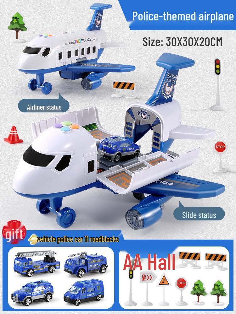 

Большая инерционная игрушка-самолет с хранением и музыкой – Развивающий набор транспортных средств на день рождения для мальчиков