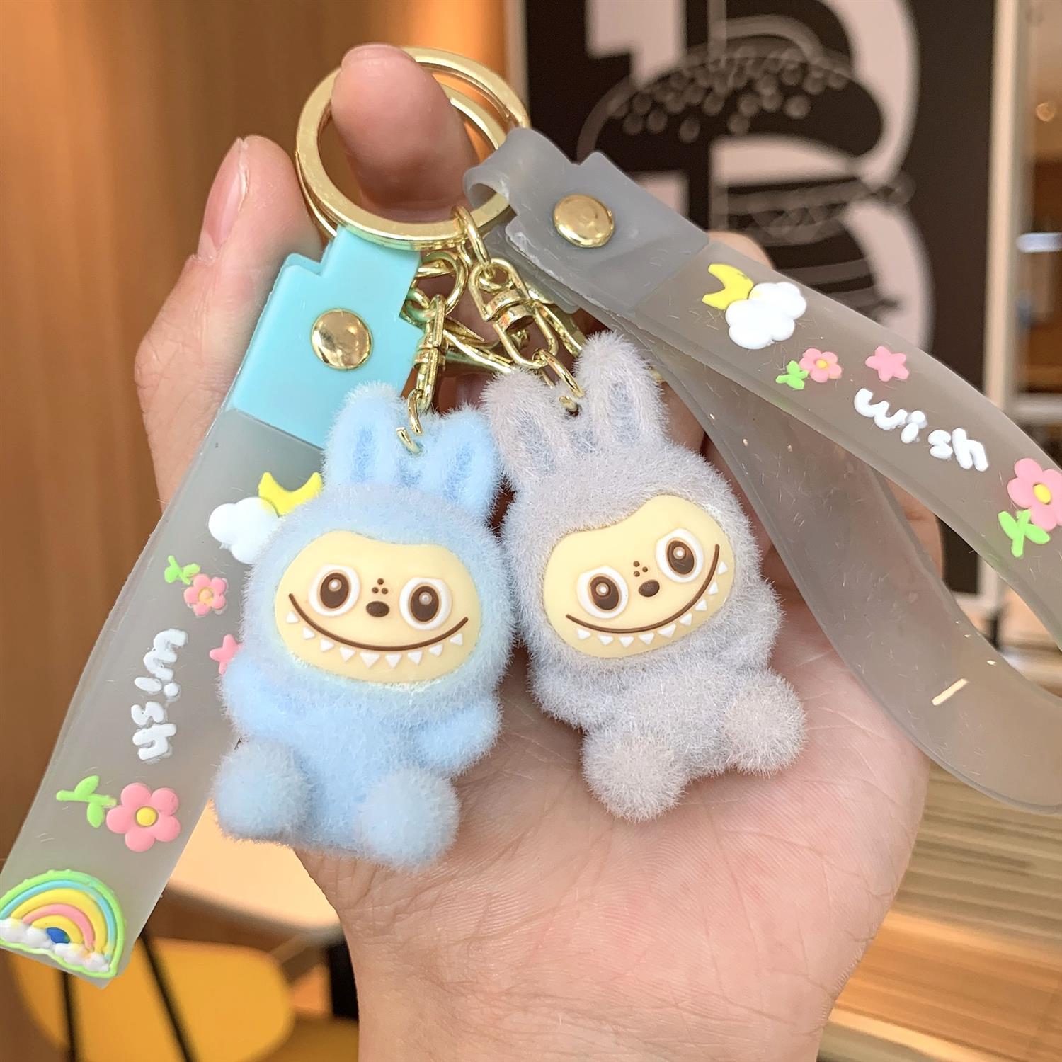 

Cartoon Canvas Keychain Pendant Figurine Backpack Ornament Gift