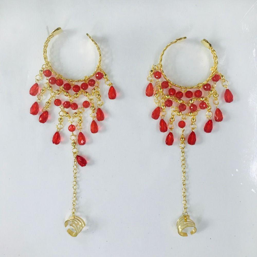 Vintage Κολιέ Ινδικά Σκουλαρίκια Αξεσουάρ Κοστουμιού Αξεσουάρ Μαλλιών Γυναικεία