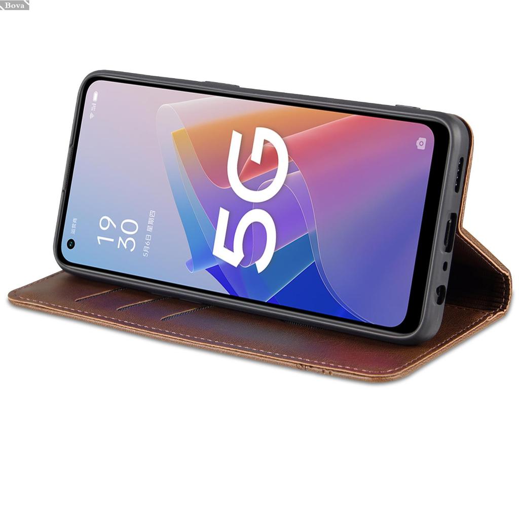 Magnetic Adsorption Pu Leather Case for OPPO Reno8 Lite / Reno 7 8 Lite Reno7 Lite Flip Cover Protective Case Fundas Coque