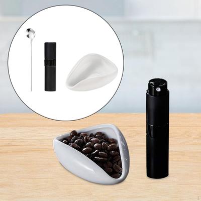 Ceramic Dispenser Coffee Bean Bowl with Scoop Cradle Container for Gifts Tea