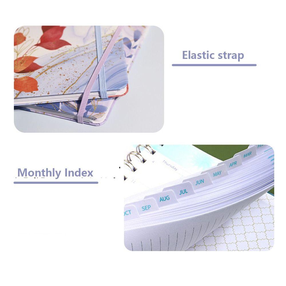 Weekly Plan Flowers Diary Notebook 365-Day A5 Schedule  Planner  Home Office