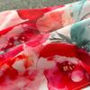 Summer Off Shoulder Gorgeous Flower Holiday Chiffon Dress Women Slash Neck Floral Print Elastic Waist Long Robes