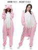 ENALIHI Adult Cold Hooded Pig Print Pajamas, Cute, Warm, Hooded, Winter, Fun, Protection, Loungewear, (Powdered SY08, M)